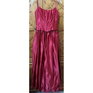 Rare Jessica McClintock for GUNNE SAX Dress Red SZ Junior 7/8 Prom Party Wedding